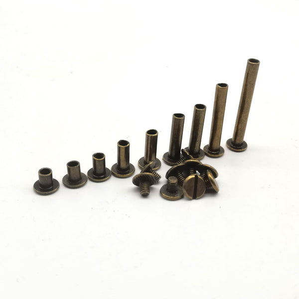 4-125mm Bronze Binding Screw Rivets Leather Booking Menu Binding Work