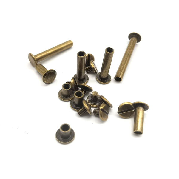4-125mm Bronze Binding Screw Rivets Leather Booking Menu Binding Work
