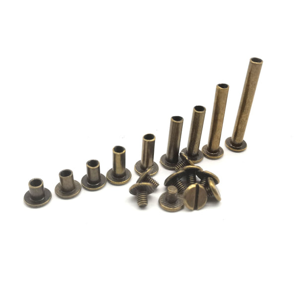 4-125mm Bronze Binding Screw Rivets Leather Booking Menu Binding Work