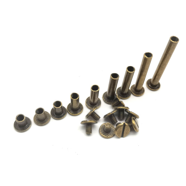 4-125mm Bronze Binding Screw Rivets Leather Booking Menu Binding Work