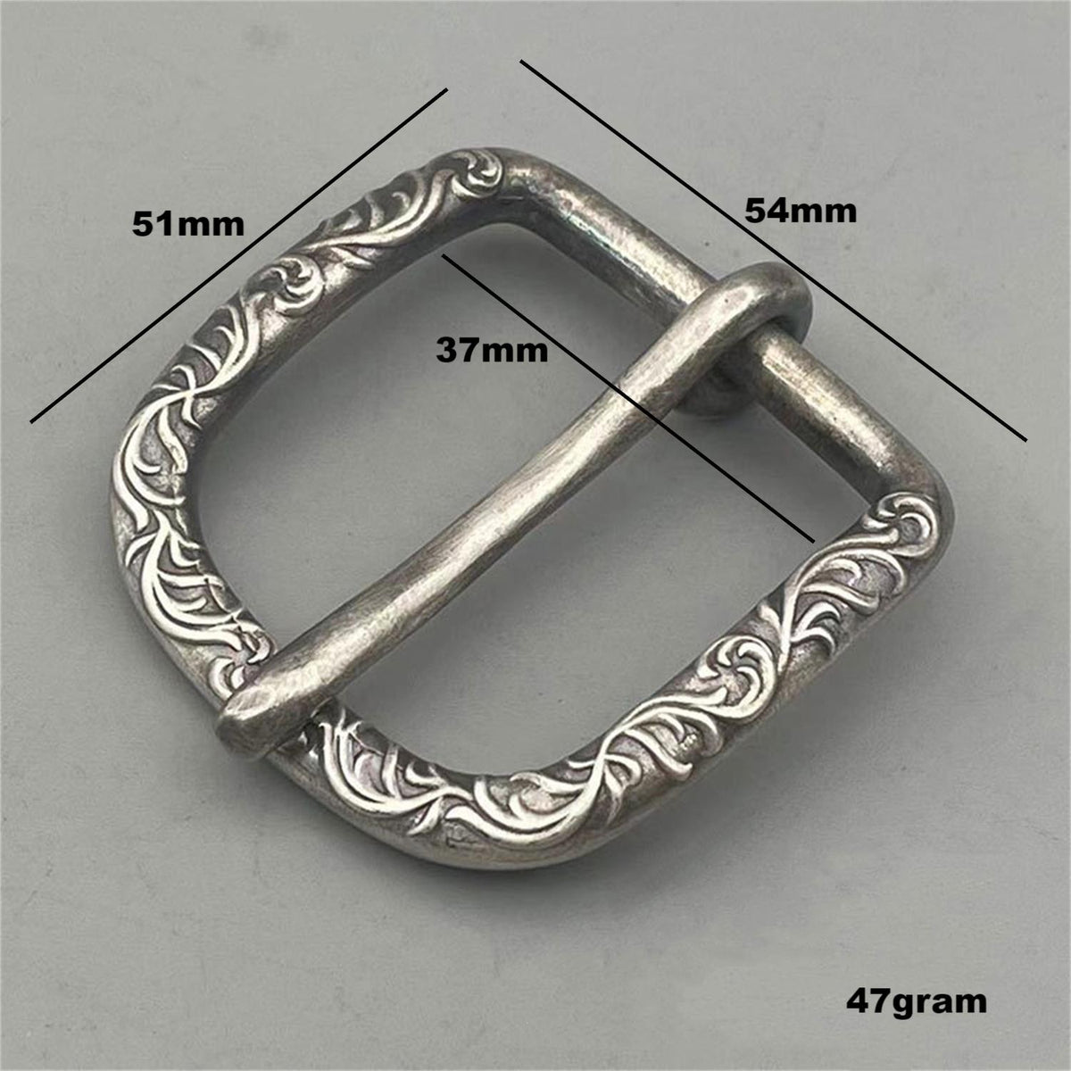 925 Sterling Silver Buckle,Premium Leather Belt Buckle,Leather