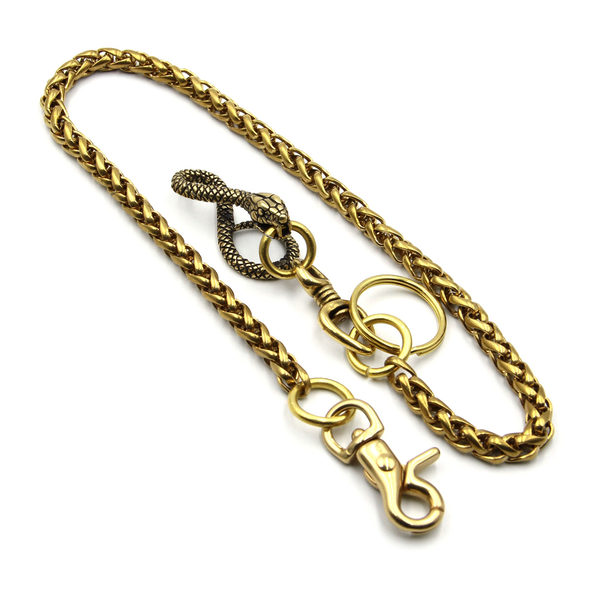 BrassSnakeHookBrassChainWallet