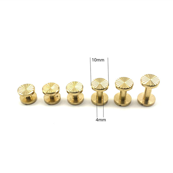 Leather Rivets Chicago Screws Brass Sun Flower Leather Craft Fastener Studs