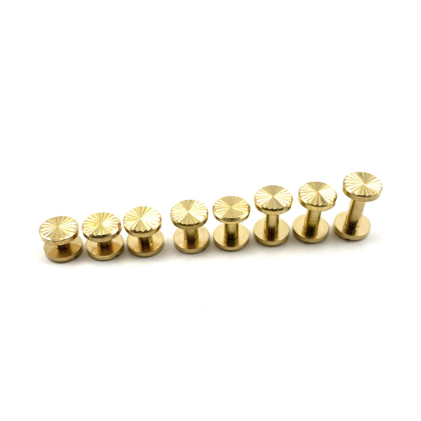 Leather Rivets Chicago Screws Brass Sun Flower Leather Craft Fastener Studs