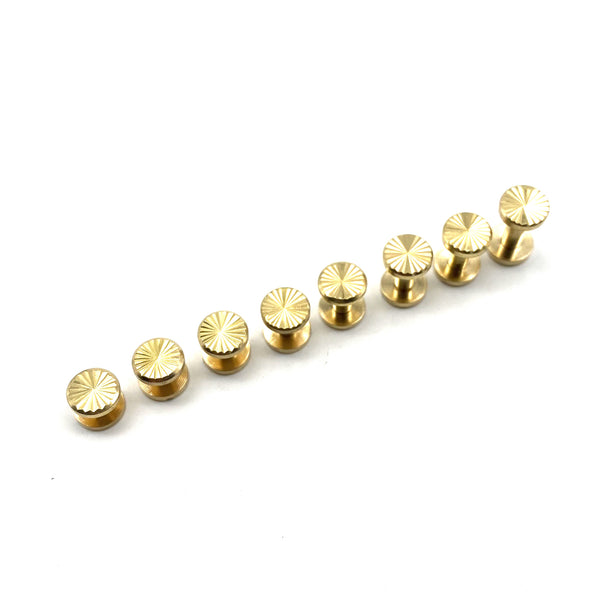 Leather Rivets Chicago Screws Brass Sun Flower Leather Craft Fastener Studs