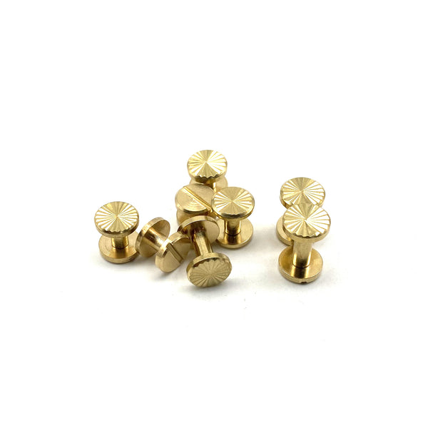 Leather Rivets Chicago Screws Brass Sun Flower Leather Craft Fastener Studs