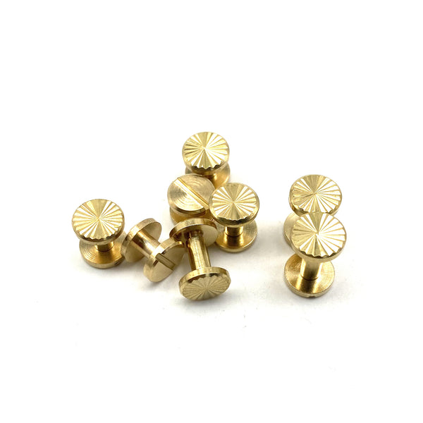 Leather Rivets Chicago Screws Brass Sun Flower Leather Craft Fastener Studs