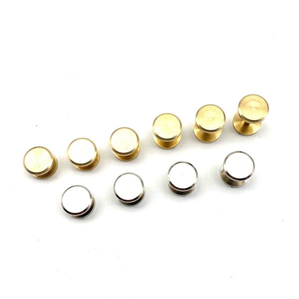 12mm Post Leather Fastener Screw Rivet Solid Brass Chicago Screw 12x (4-20mm) Leather Craft Screws