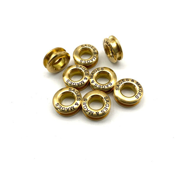 Custom Text/Logo Brass Screw Grommet Eyelets Ring Leather Craft Hardwares
