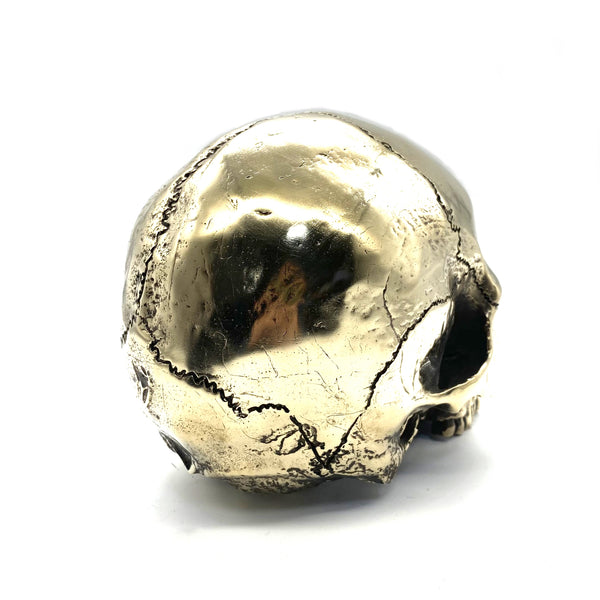 Handmade Brass Skull Heads Statue,Brass Skull Figurine,House&Office Decorative Ornament,Artistic Sculpture
