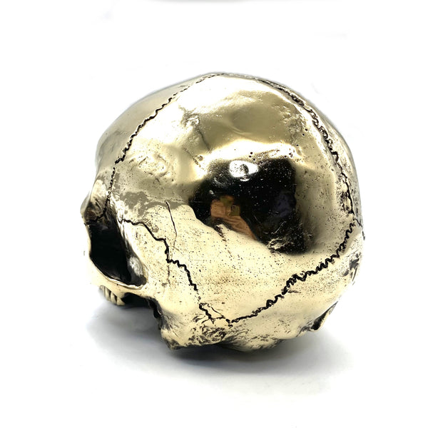 Handmade Brass Skull Heads Statue,Brass Skull Figurine,House&Office Decorative Ornament,Artistic Sculpture