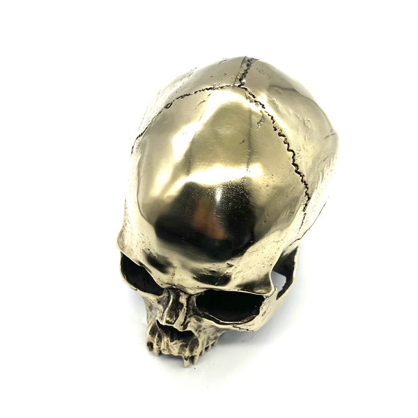 Handmade Brass Skull Heads Statue,Brass Skull Figurine,House&Office Decorative Ornament,Artistic Sculpture
