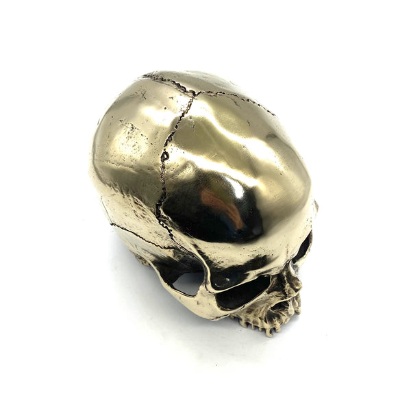 Handmade Brass Skull Heads Statue,Brass Skull Figurine,House&Office Decorative Ornament,Artistic Sculpture