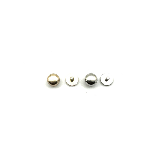 Leather Screw Button Post Silver Mushroom Studs Rivet 10mm