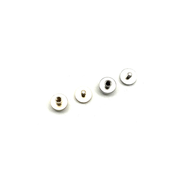 Leather Screw Button Post Silver Mushroom Studs Rivet 10mm