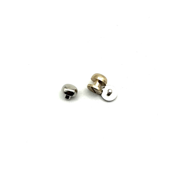 Leather Screw Button Post Silver Mushroom Studs Rivet 10mm