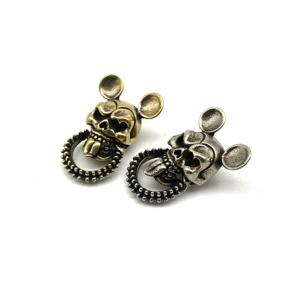 Mouse Skull Conchos Loop For Leather Wallet Chain