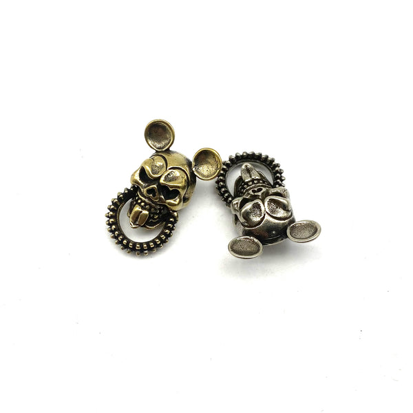 Mouse Skull Conchos Loop For Leather Wallet Chain