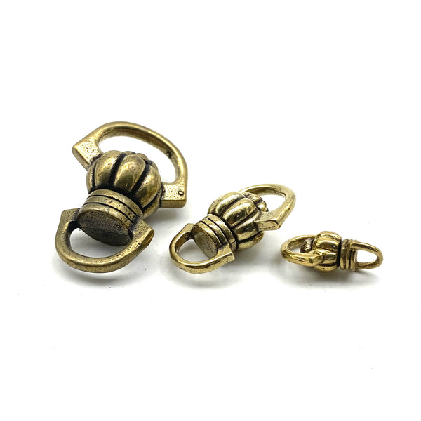 Brass Swivel Bomb Ring Hook Double Side Swivel Loop for Chain Connector