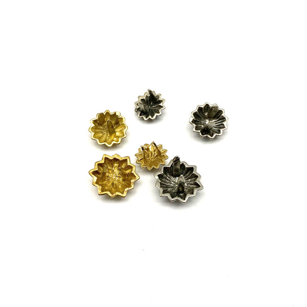 Flower Daisy Studs Pin Back Leather Crafts Decoration Hardwares