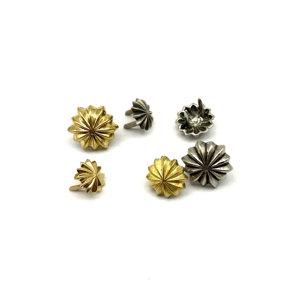 Flower Daisy Studs Pin Back Leather Crafts Decoration Hardwares