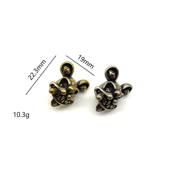 Paracord Beads Smoking Mouse,Copper Lanyard Beads,EDC DIY Tool