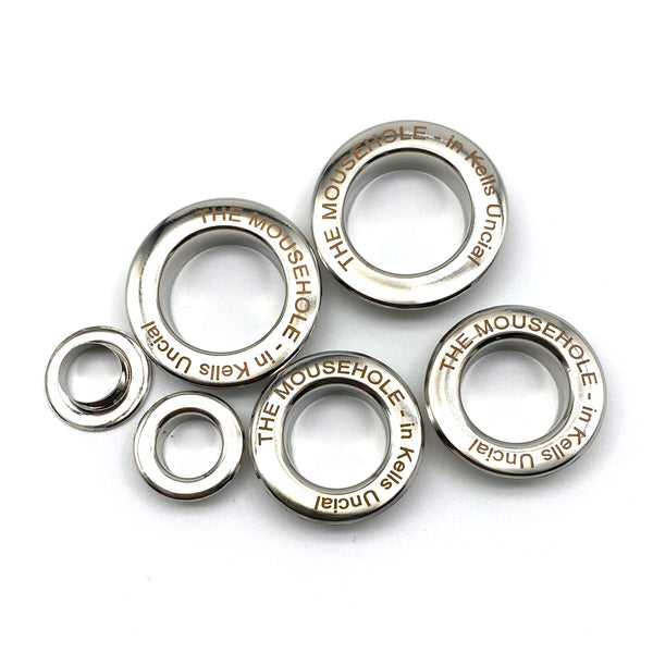 Customized Text Logo Brass Screw Grommet Eyelets Personalised Brand Eyelet Leather Craft Hardware 8-40mm