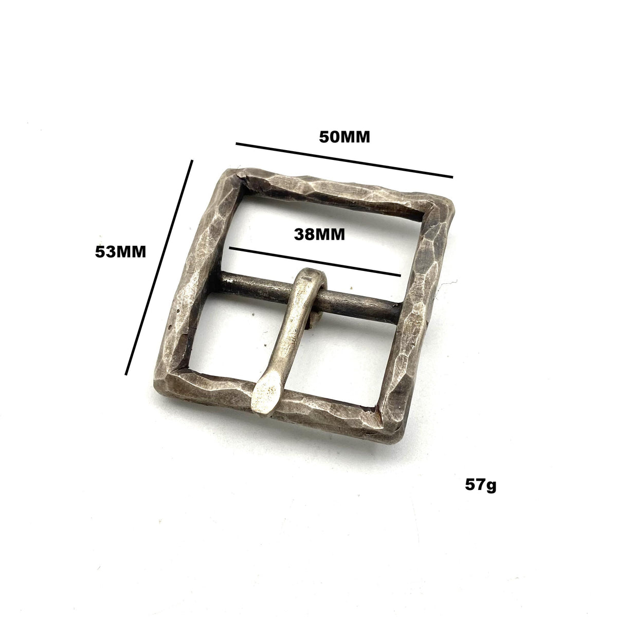 Handmade 925 Sterling Silver Buckle 38mm Leather Belt Buckle