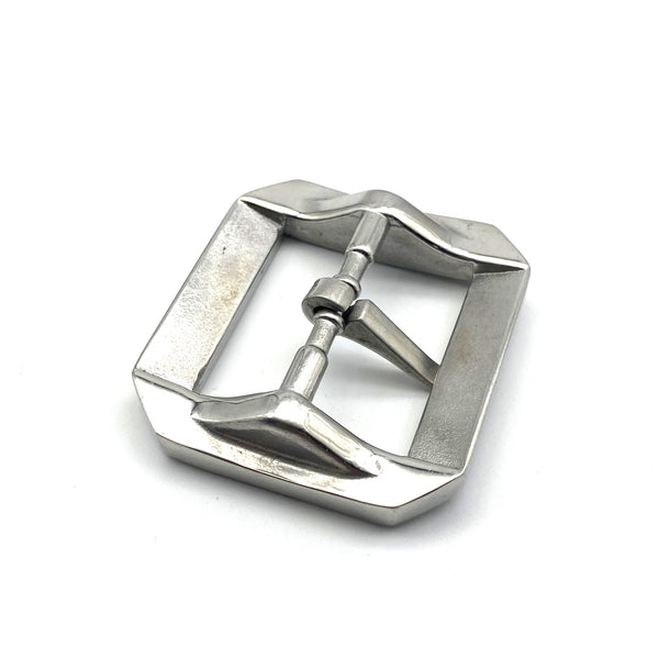 Stainless Buckle Flower Engraved Durable Leather Belt Buckle