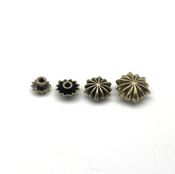 Flower Conchos Screw Back Rivets Leather Craft Decoration Hardwares 15mm