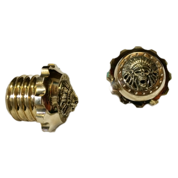 Solid Brass Gas Cap Fuel Tank Cap Indian Skull Design For Harley Davidson Motorcycle
