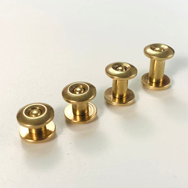 Brass Chicago Screw Rivets Leather Bag Screw Post 3.5/5.5/7.5/9.5mm