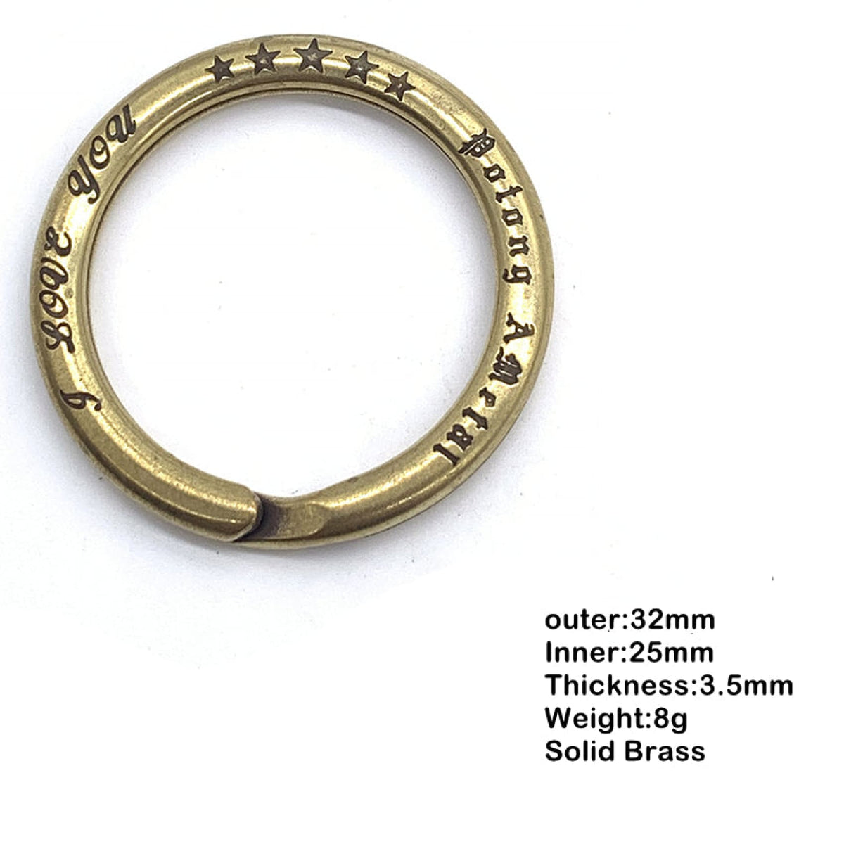 Bronze Split Key Rings - 25mm Iron Based Alloy, 5 pcs
