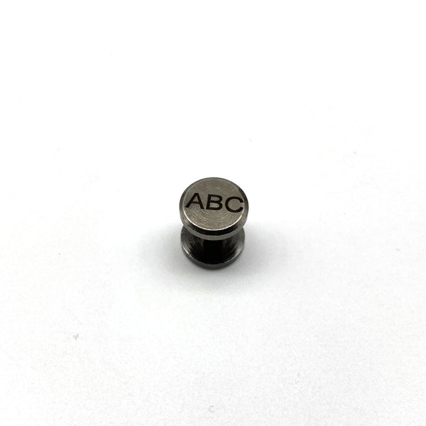 Personalized Gun Black Leather Screw Rivets Custom Logo&Text Leather Craft Chicago Screw