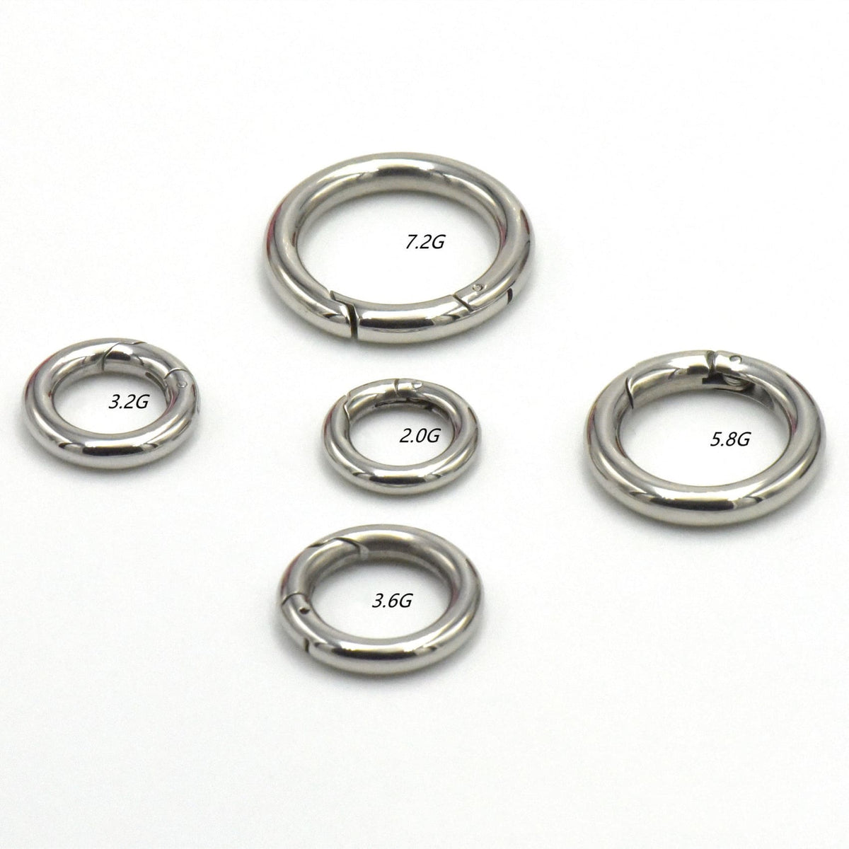 10/50x Open Jump Rings, Stainless Steel 7mm Jump Ring Clasp Connectors B321