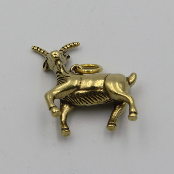 Brass Goat Keyring,Children's Gifts,Goats Keychain Charm Pendant