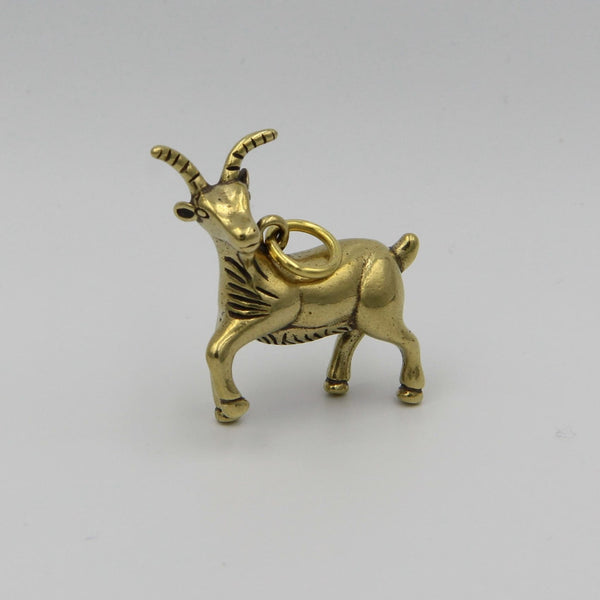 Brass Goat Keyring,Children's Gifts,Goats Keychain Charm Pendant