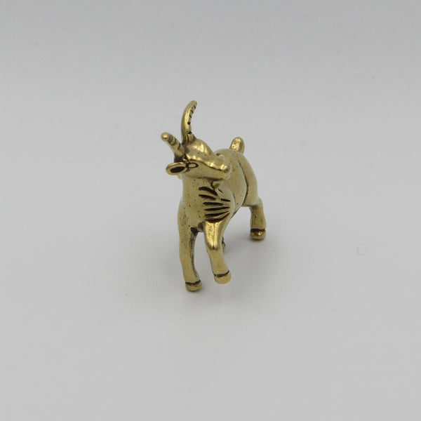 Brass Goat Keyring,Children's Gifts,Goats Keychain Charm Pendant