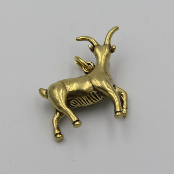 Brass Goat Keyring,Children's Gifts,Goats Keychain Charm Pendant