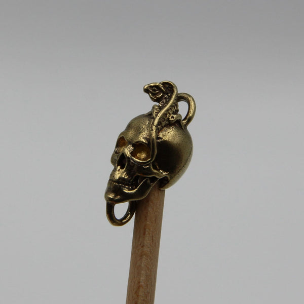 Copper Skull Bead Link Connector Skull Pendants Charm - Charms & Pendants