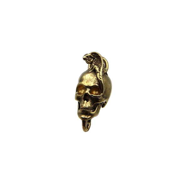 Copper Skull Bead Link Connector Skull Pendants Charm - Retro Brass / 1pcs - Charms & Pendants