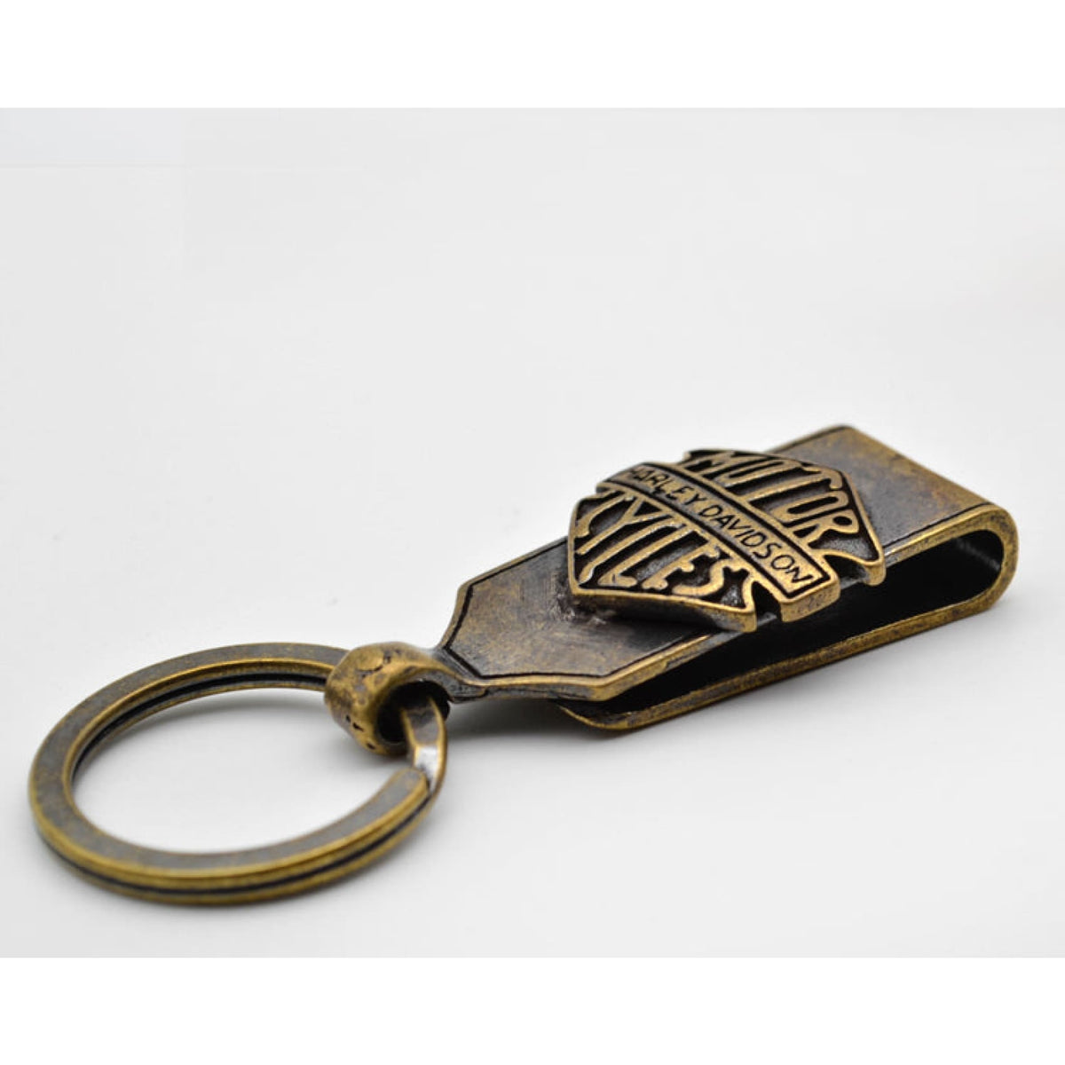 Gifts Mens Antique Brass Belt Keychain Motorcyclist Streetwear Key