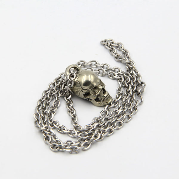 Necklace Skull Pendant Mens Jewellery Neck Chain - Metal Field