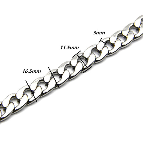 Stainless NK Chain Figaro Chain Stainless Steel 15mm