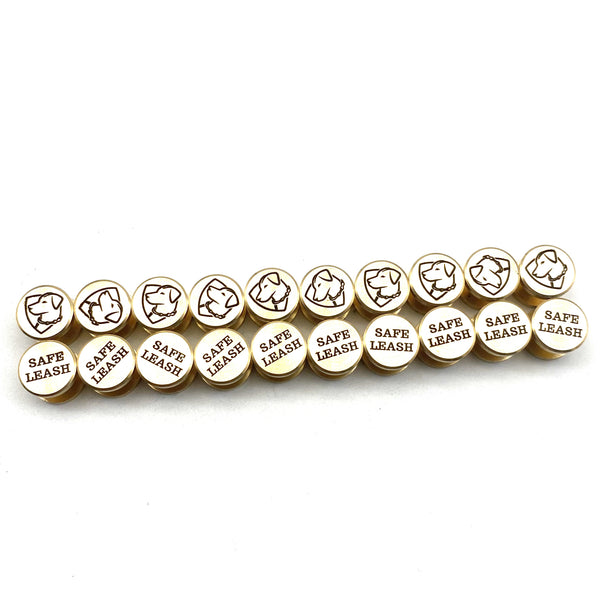 Custom Logo&Text Leather Craft Chicago Screw Rivets Flat Cap 12mm Diameter Post