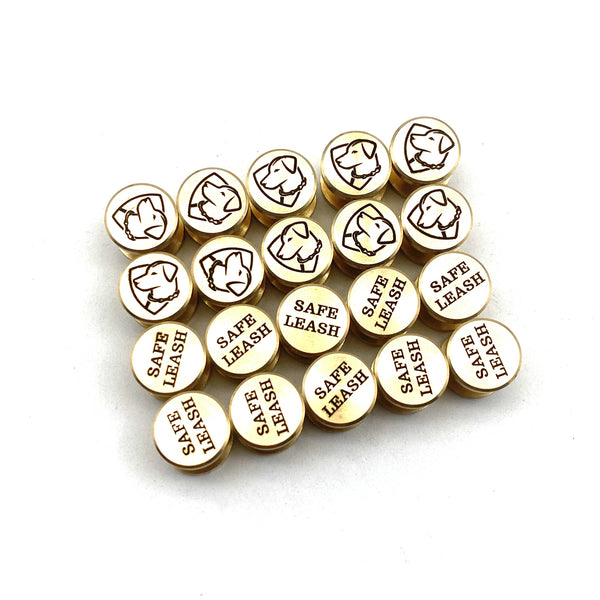 Custom Logo&Text Leather Craft Chicago Screw Rivets Flat Cap 12mm Diameter Post