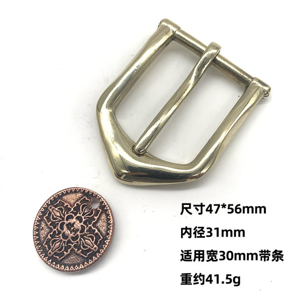 Exquisite Copper Pin Buckle For Leather Craft | Red/Gold/Silver Color 31/35/39mm