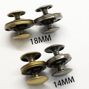 10 sets Double Caps Magnetic Snaps Clasps for Bag Purse Leather Closures 14mm,18mm Craft Supplies DIY