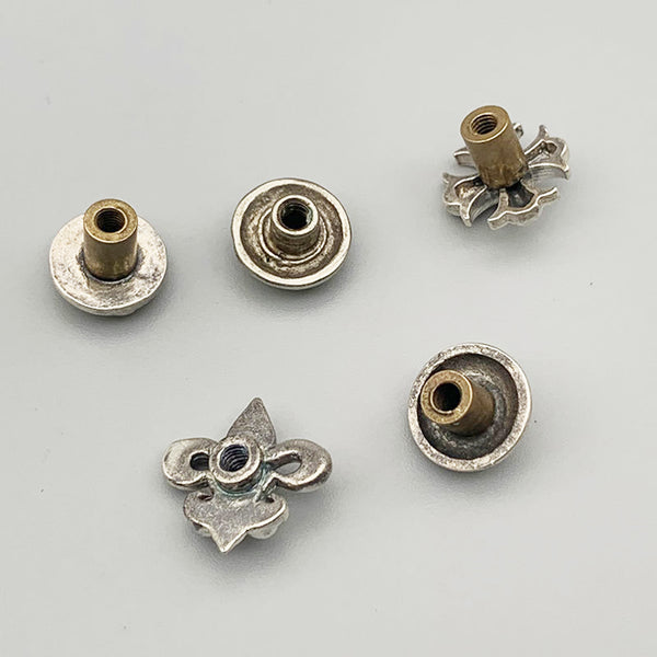 100 Paia Di Rivetti A Vite Conici In Argento, Stile Punk, Fai Da Te Per Lavori Artigianali In Pelle 7 X 10 Mm 89538997 - Foto 11