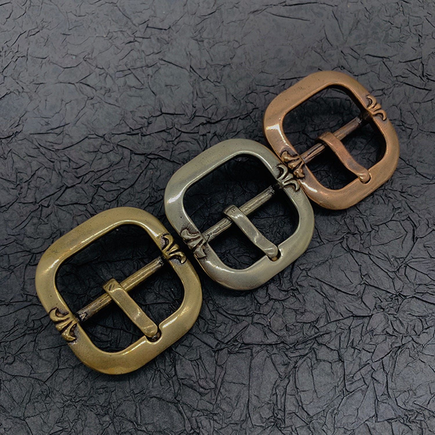 Cross Heart Brass Buckle Leather Belt Decoration Buckle